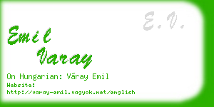 emil varay business card